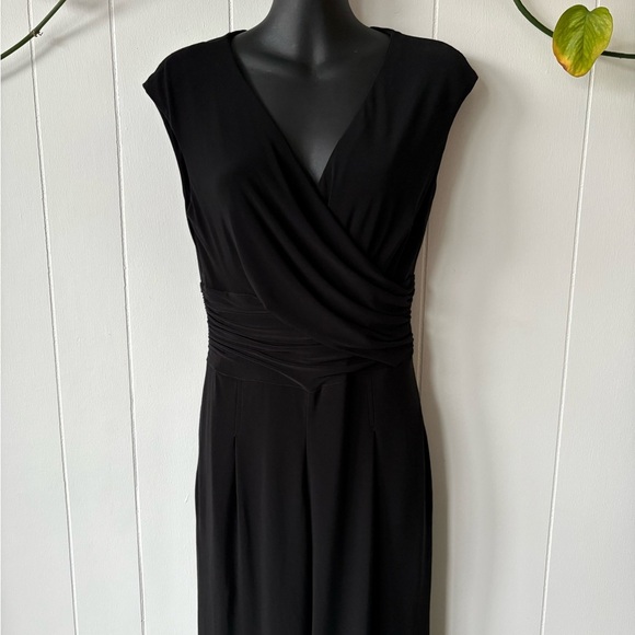 Lauren Ralph Lauren Black Sleeveless V-Neck Jumpsuit | Size 4 - Picture 7 of 8